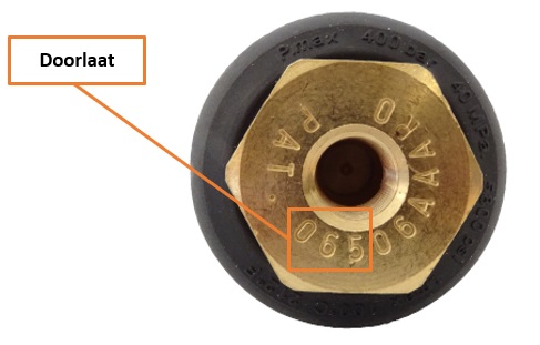 Nozzletabel 410 t/m 570 bar